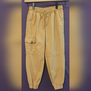 Tan Casual Cargo Pants with Relaxed Fit